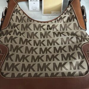 Michael Kors Brown Monogram Shoulder Bag